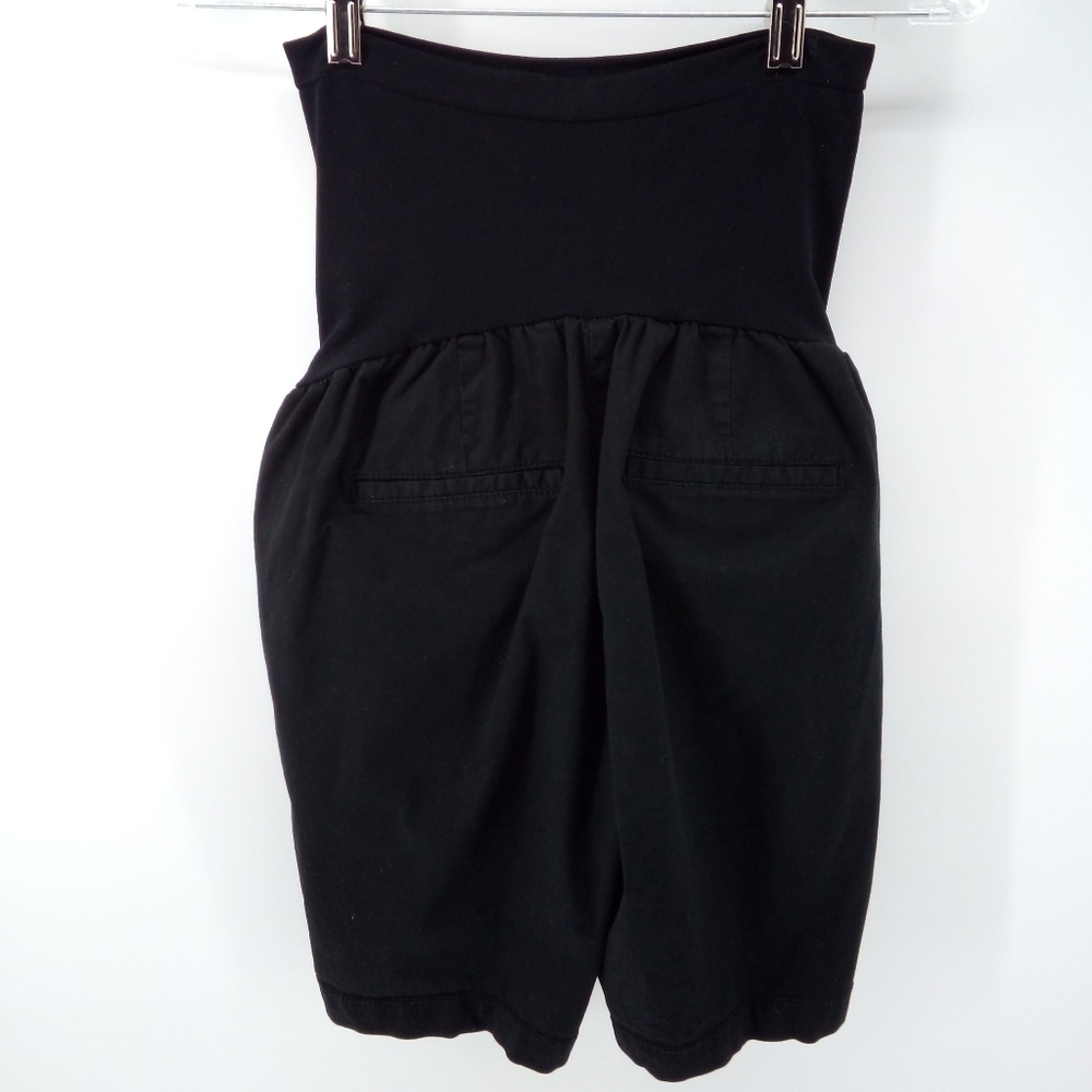 Motherhood Maternity Black on Black Shorts Summer Spring L - Picture 3 of 6